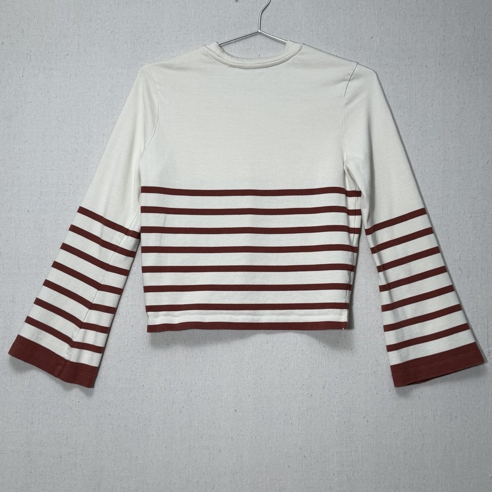 Marine Layer Suri Stripe Top Women Size Small Flare‎ Sleeve - Picture 9 of 11